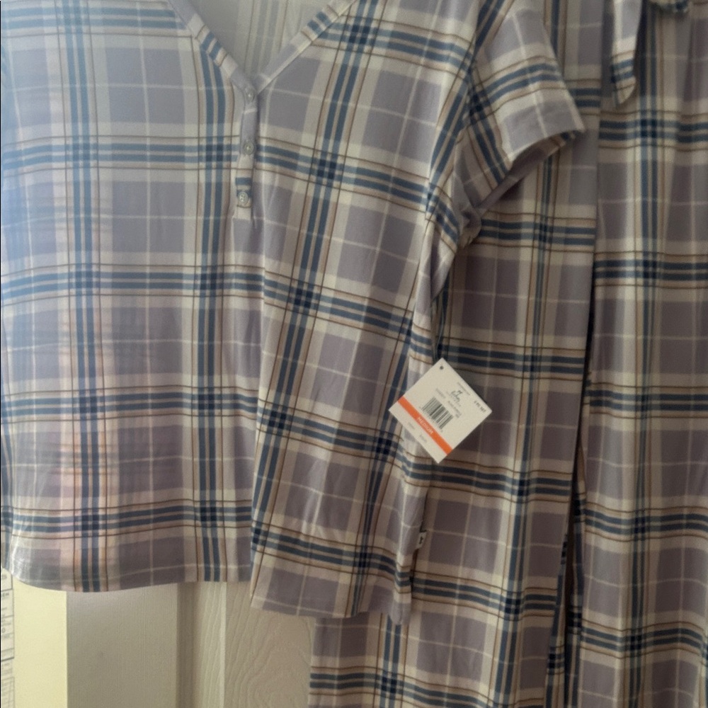 NWT Sz M plaid pajama Pantset